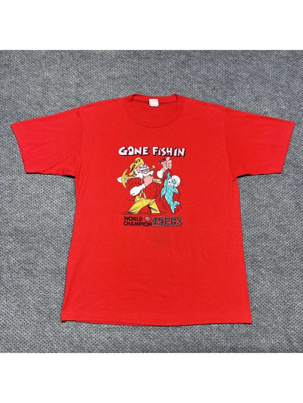 Vintage 80S San Francisco 49Ers Super Bowl World Champion T-Shirt XL RARE MENS